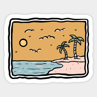 Beach Vibes Vacation Summer Sticker